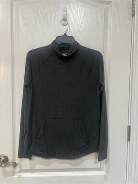 Eddie Bauer Women’s Grey Funnel Neck Pullover with Front Pocket (NWT!)